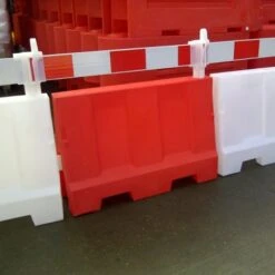 Pack (2) 1 Metre Evo Road Traffic Safety Barriers, One Red, One White -Fraestiche Shop 1306 771