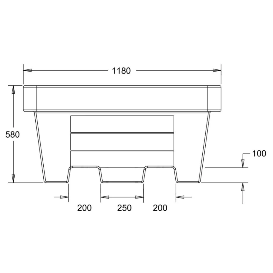 250 Litre Twin Skin Mortar Tub 5 250 Litre Twin Skin Mortar Tub - Image 3