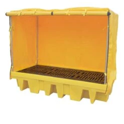Featured Products 1 Double IBC / 8 Drum Covered Spill Pallet Bund