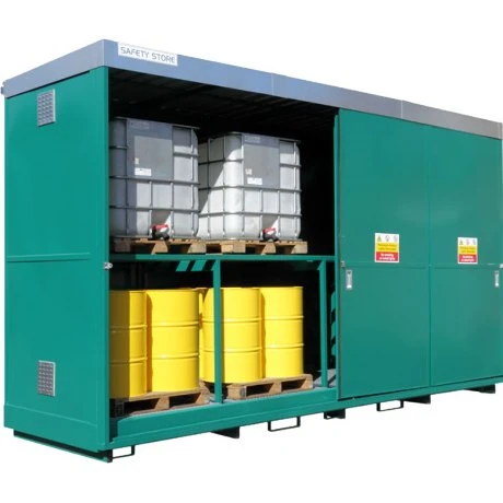 8 IBC / 32 Drum Steel Dual Purpose Sliding Door Storage Unit 3 8 IBC / 32 Drum Steel Dual Purpose Sliding Door Storage Unit