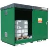 2 IBC / 8 Drum Steel Dual Purpose Sliding Door Storage Unit
