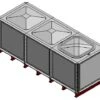 3000 Litre GRP Sectional Water Tank, 3x1x1 Internally Flanged Base (IFB) -Fraestiche Shop 36305 18879