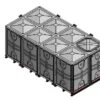 12000 Litre GRP Sectional Water Tank, Internally Flanged Base (IFB)