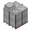 8000 Litre GRP Sectional Water Tank, 2x2x2 Internally Flanged Base, AB Airgap (IFB) -Fraestiche Shop 36887 18966