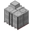 10000 Litre GRP Sectional Water Tank, 2.5x2x2 Internally Flanged Base, AB Airgap (IFB) -Fraestiche Shop 36888 18967