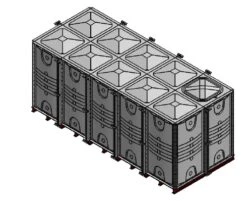 20000 Litre GRP Sectional Water Tank, Internally Flanged Base (IFB)