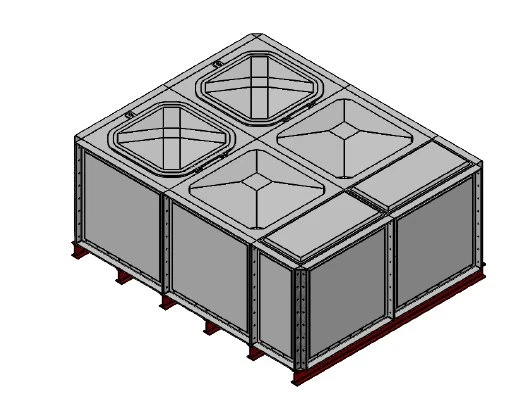 5000 Litre GRP Sectional Water Tank, Internally Flanged Base (IFB) Divided 3 5000 Litre GRP Sectional Water Tank, Internally Flanged Base (IFB) Divided