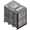 2250 Litre GRP Sectional Water Tank, Internally Flanged Base (IFB) Divided