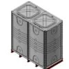 4000 Litre GRP Sectional Water Tank, Internally Flanged Base (IFB) Divided -Fraestiche Shop 38405 19155