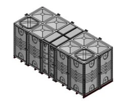 20000 Litre GRP Sectional Water Tank, Internally Flanged Base (IFB) Divided