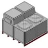 4000 Litre GRP Sectional Water Tank, Internally Flanged Base, Divided, AB Airgap -Fraestiche Shop 41964 19600