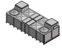 10000 Litre GRP Sectional Water Tank, Internally Flanged Base, Divided, AB Airgap