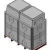 3000 Litre GRPSectional Water Tank (2x1x1.5), Internally Flanged Base, Divided, AB Airgap -Fraestiche Shop 41973 19610