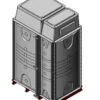 3000 Litre GRP Sectional 1.5x1x2 Water Tank, Internally Flanged Base, Divided, AB Airgap