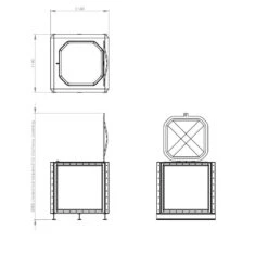 1000 Litre GRP Sectional Water Tank, Internally Flanged Base (IFB) -Fraestiche Shop 4210 6465