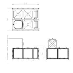 5000 Litre GRP Sectional Water Tank, Internally Flanged Base (IFB) -Fraestiche Shop 4211 6466