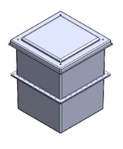 338 Litre GRP Water Tank - Two Piece Insulated