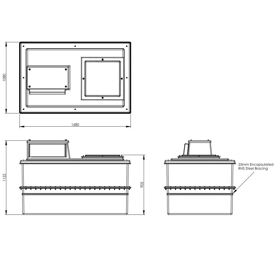 1135 Litre Type AB Air Gap GRP Water Tank - Two Piece Insulated, Cat 5 8 1135 Litre Type AB Air Gap GRP Water Tank - Two Piece Insulated, Cat 5 - Image 6