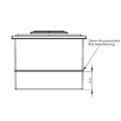 1364 Litres GRP Water Tank, Insulated -Fraestiche Shop 4296 6737