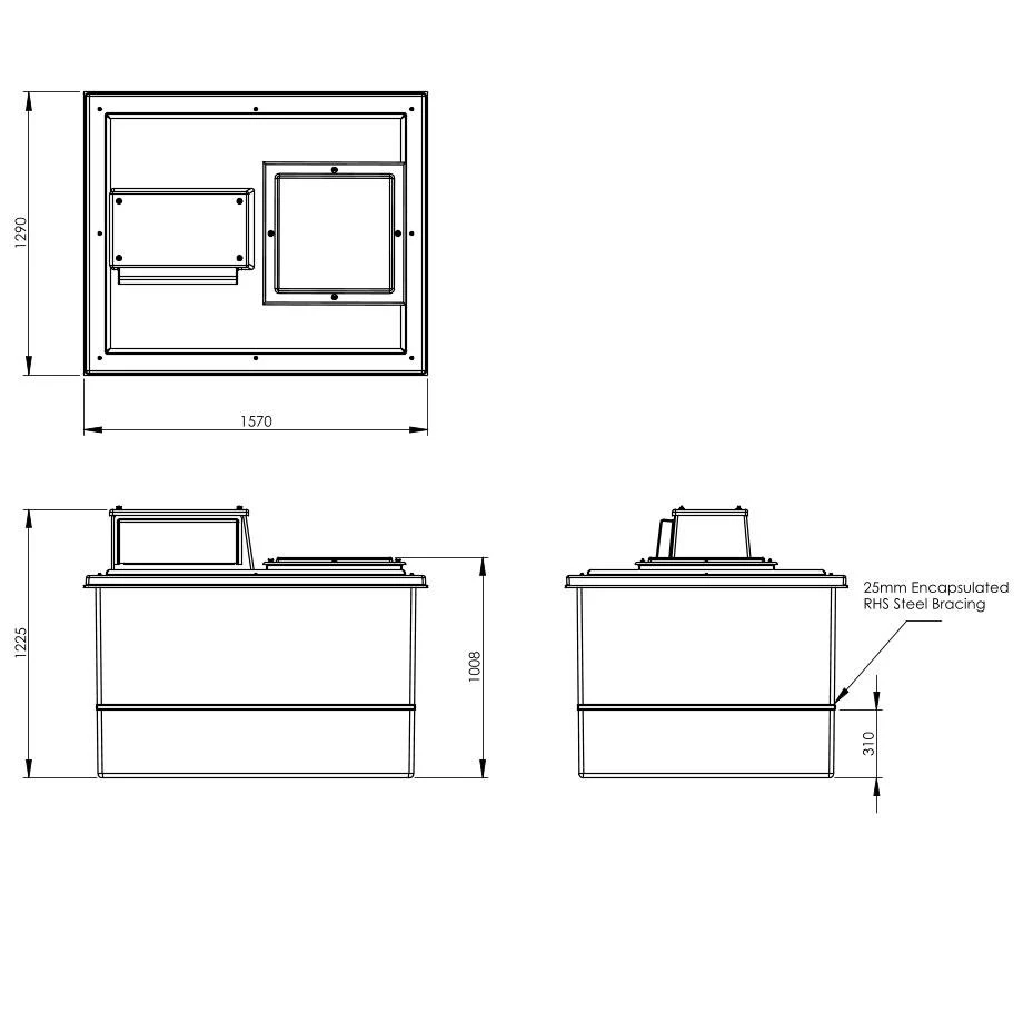 1364 Litre Type AB Air Gap GRP Water Tank, Insulated, Cat 5 8 1364 Litre Type AB Air Gap GRP Water Tank, Insulated, Cat 5 - Image 6