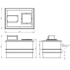 1500 Litre Type AB Air Gap GRP Water Tank - Two Piece Insulated, Cat 5 -Fraestiche Shop 4314 6833