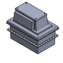 160 Litre Type AB Air GapGRP Water Tank - Two Piece Insulated, Cat 5