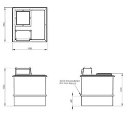 1818 Litre Type AB Air Gap GRP Water Tank, Insulated, Cat 5 -Fraestiche Shop 4352 6994