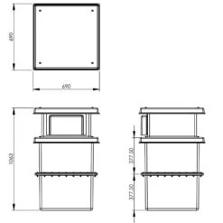 187 Litre Type AB Air Gap GRP Water Tank - Two Piece Insulated, Cat 5 -Fraestiche Shop 4366 7052