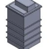 2001 Litre Type AB Air Gap GRP Water Tank, Insulated, Cat 5 -Fraestiche Shop 43680 20089