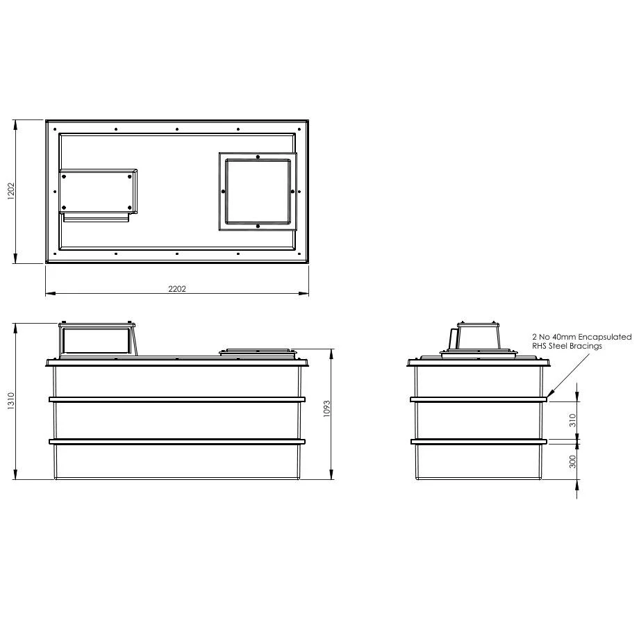 2000 Litre Type AB Air Gap GRP Water Tank, Insulated, Cat 5 8 2000 Litre Type AB Air Gap GRP Water Tank, Insulated, Cat 5 - Image 6