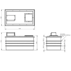 2000 Litre Type AB Air Gap GRP Water Tank - Two Piece Insulated, Cat 5 -Fraestiche Shop 4374 7094