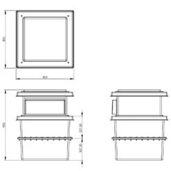 225 Litre Type AB Air GapGRP Water Tank - Two Piece Insulated, Cat 5 -Fraestiche Shop 4382 7128