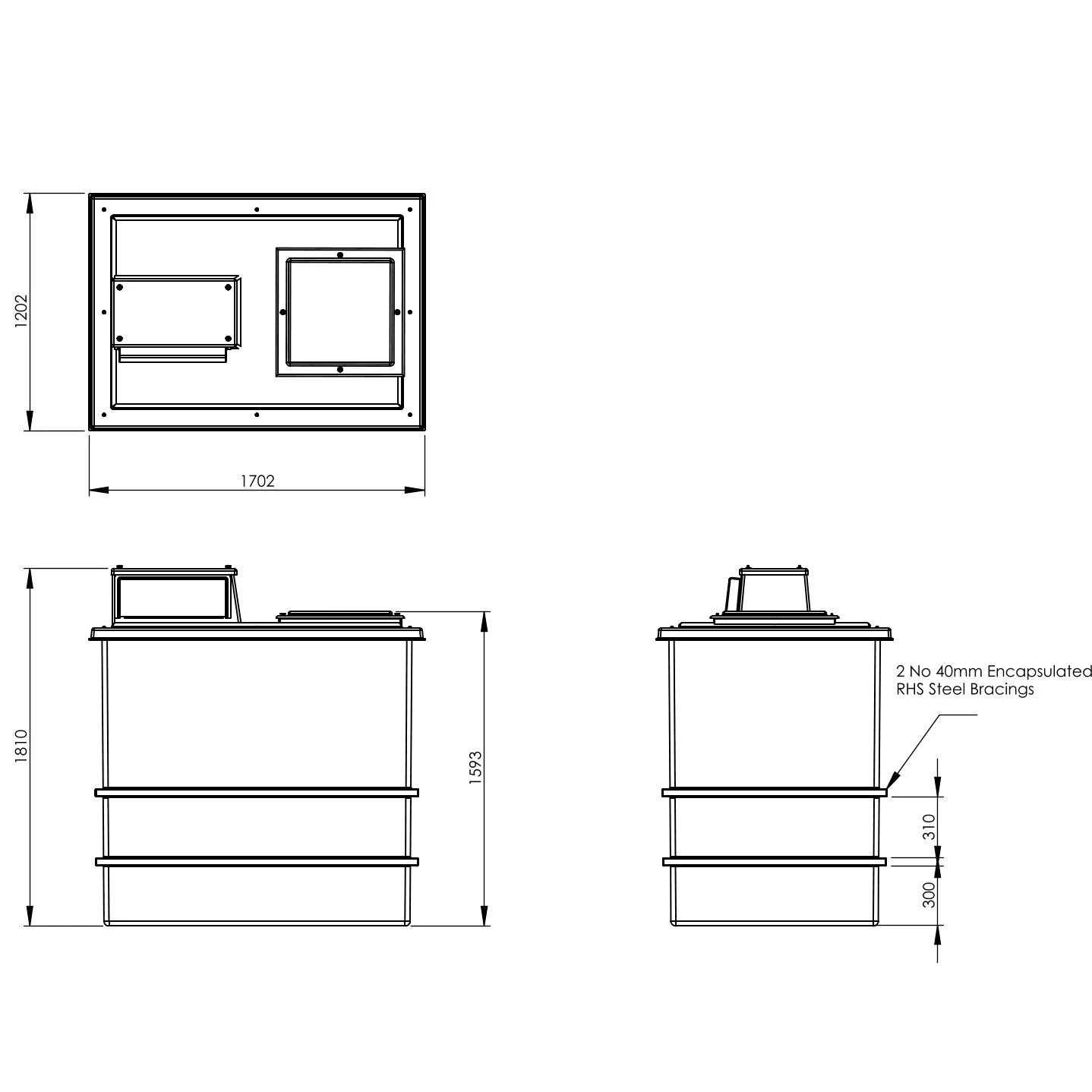 2250 Litre Type AB Air Gap GRP Water Tank, Insulated, Cat 5 8 2250 Litre Type AB Air Gap GRP Water Tank, Insulated, Cat 5 - Image 6