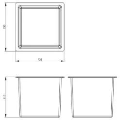 225 Litre Open Top GRP Water Tank -Fraestiche Shop 4396 7185