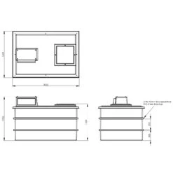 2272 Litre Type AB Air Gap GRP Water Tank, Insulated, Cat 5 -Fraestiche Shop 4398 7198