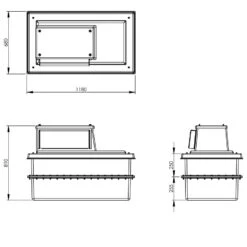 250 Litre Type AB Air Gap GRP Water Tank - Two Piece With Insulation, Cat 5 -Fraestiche Shop 4412 7272