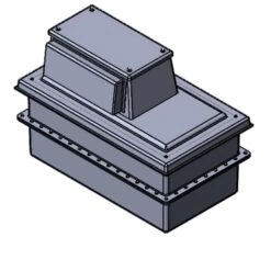 250 Litre Type AB Air Gap GRP Water Tank - Two Piece With Insulation, Cat 5