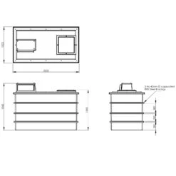 2500 Litre Type AB Air Gap GRP Water Tank, Insulated, Cat 5 -Fraestiche Shop 4421 7313