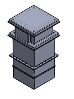 251 Litre Type AB Air Gap GRP Water Tank, Two Piece, Insulated, Cat 5