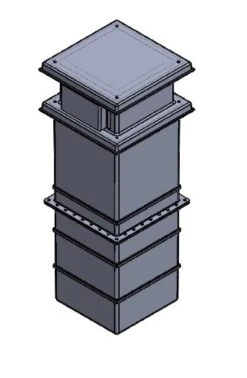 375 Litre Type AB Air GapGRP Water Tank - Two Piece Insulated, Cat 5