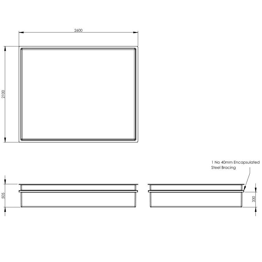 2500 Litre Open Top GRP Water Tank 4 2500 Litre Open Top GRP Water Tank - Image 2