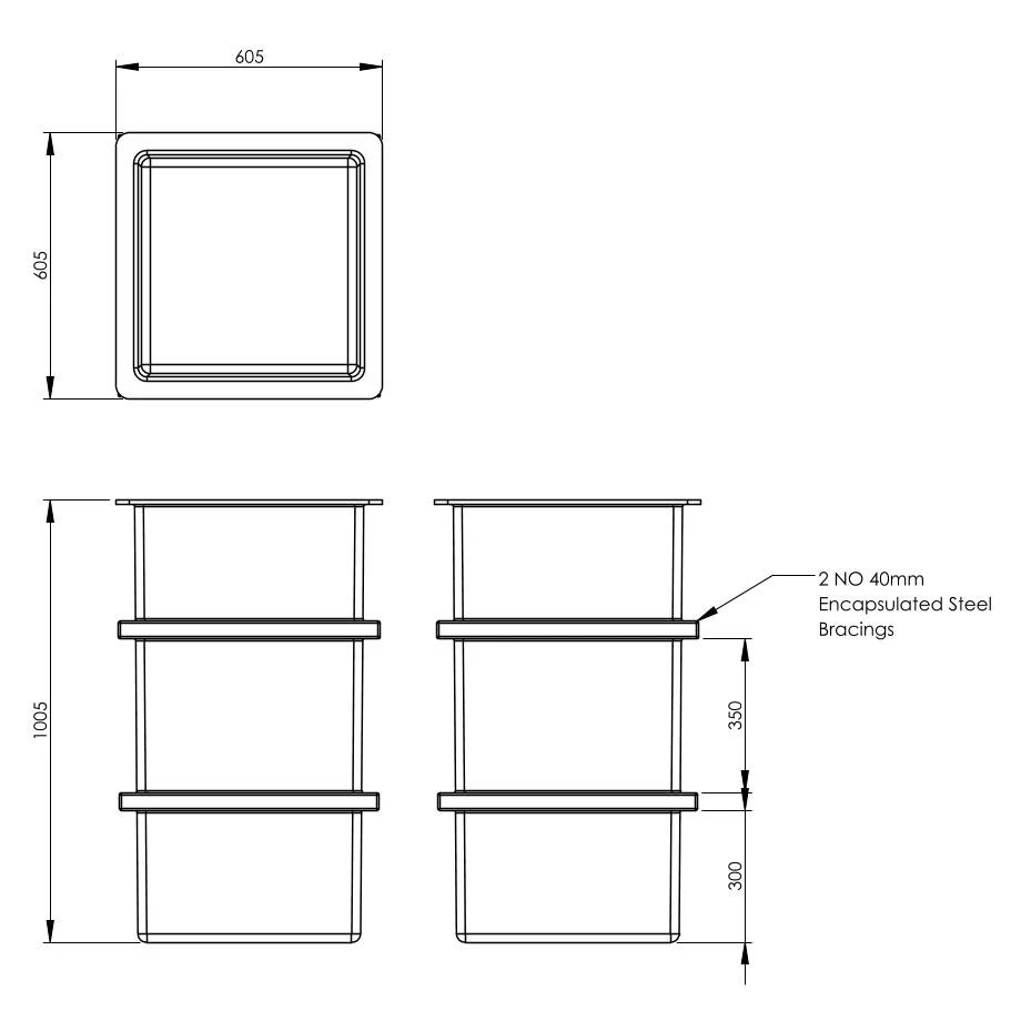252 Litre Open Top GRP Water Tank 4 252 Litre Open Top GRP Water Tank - Image 2