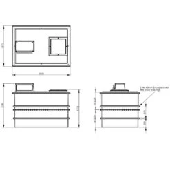2726 Litre Type AB Air Gap GRP Water Tank - Two Piece Insulated, Cat 5 -Fraestiche Shop 4441 7402