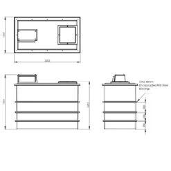 3001 Litre Type AB Air Gap GRP Water Tank, Insulated, Cat 5 -Fraestiche Shop 4457 7470