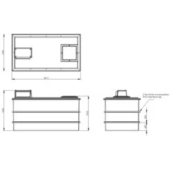 3636 Litre Type AB Air Gap GRP Water Tank, Insulated, Cat 5 -Fraestiche Shop 4493 7648