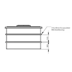 3750 Litre GRP Water Tank, Insulated -Fraestiche Shop 4503 7698