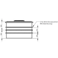 3750 Litre GRP Water Tank - Two Piece Insulated -Fraestiche Shop 4506 7711