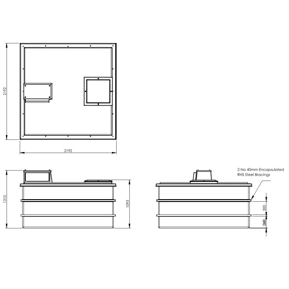 4000 Litre Type AB Air Gap GRP Water Tank, Insulated, Cat 5 8 4000 Litre Type AB Air Gap GRP Water Tank, Insulated, Cat 5 - Image 6