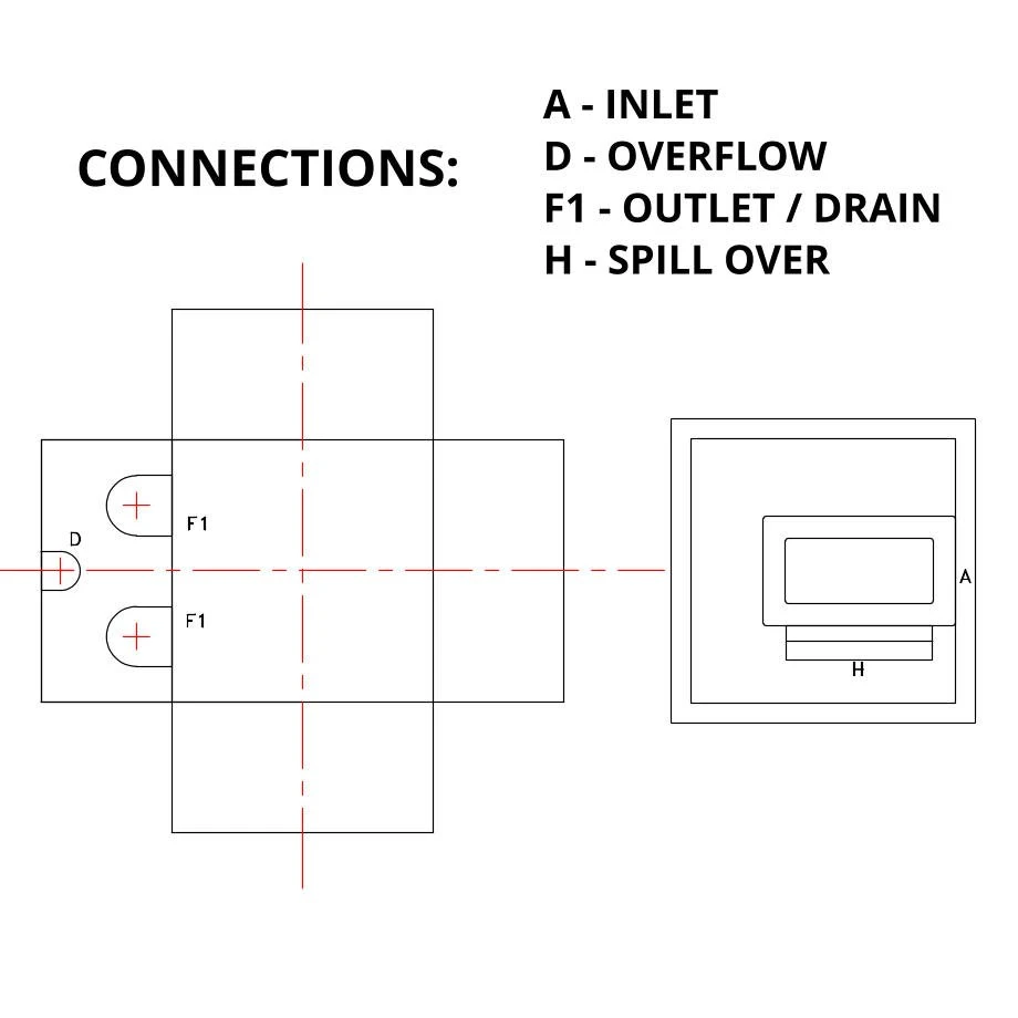 4000 Litre Type AB Air Gap GRP Water Tank - Two Piece Insulated, Cat 5 5 4000 Litre Type AB Air Gap GRP Water Tank - Two Piece Insulated, Cat 5 - Image 3
