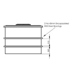 4500 Litres GRP Water Tank, Insulated -Fraestiche Shop 4523 7785